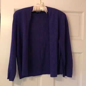 Eileen Fisher purple cardigan